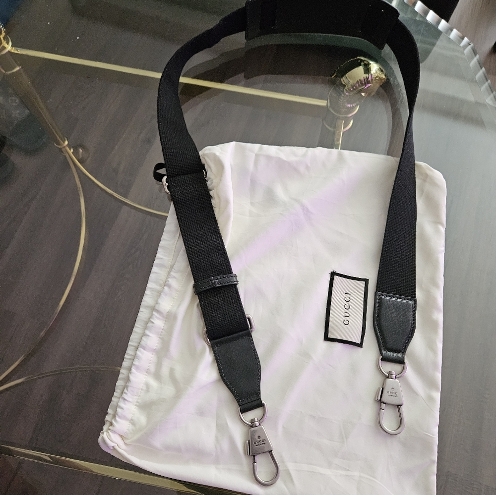 Authentic UNISEX Gucci Canvas Adjustable Shoulder Strap 48cm